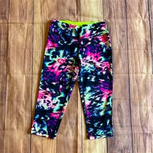 Neon color printed active leggings